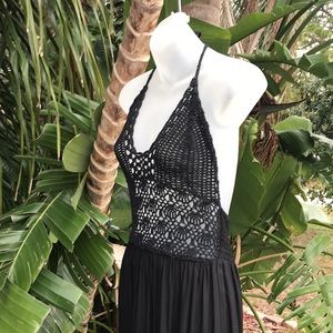 Crochet bodice maxi dress